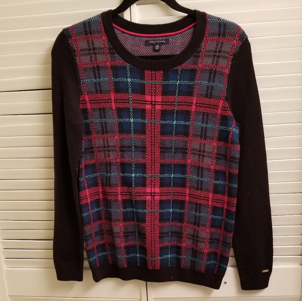 Tommy Hilfiger cotton blend check top